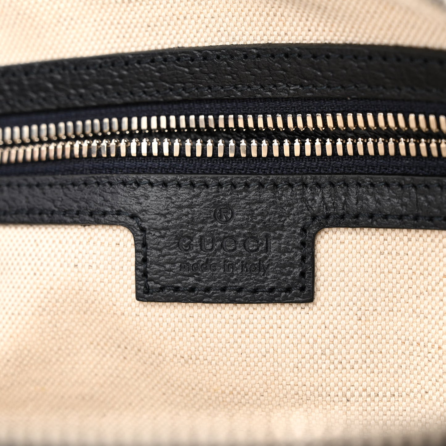 GG Supreme Monogram Textured Dollar Calfskin Web Small Ophidia Messenger Bag Beige Blue