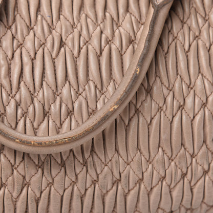 Miu Miu Nappa Matelasse Swarovski Crystal Tote Cammeo 14 of 17