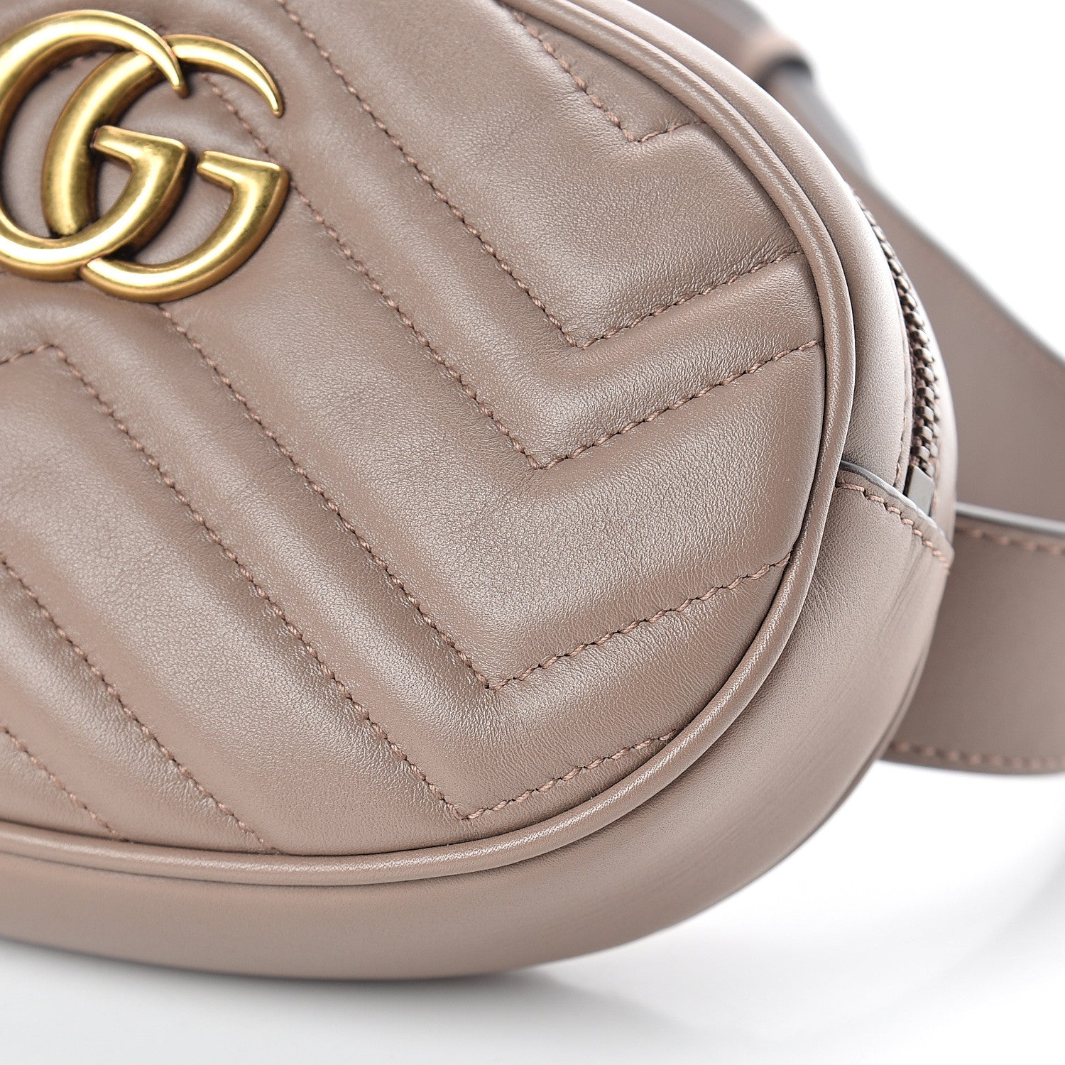 Gucci Calfskin Matelasse GG Marmont Belt Bag 85 34 Porcelain Rose 8 of 8