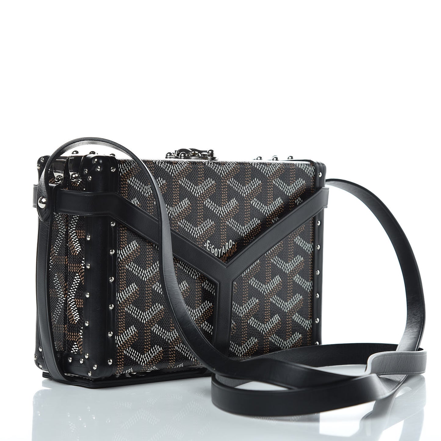 Goyardine Minaudiere Trunk Bag Black