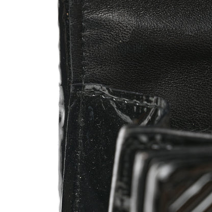 Bottega Veneta Patent Embossed Box Clutch Clutch Black 8 of 8