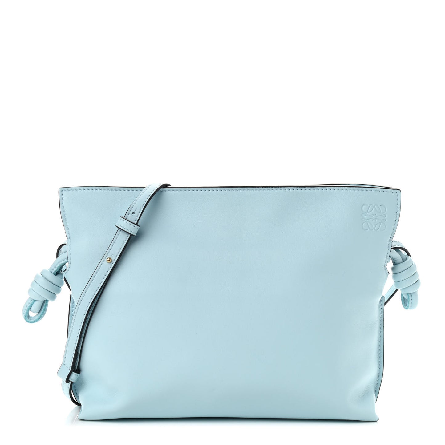 Calfskin Flamenco Knot Bag Crystal Blue