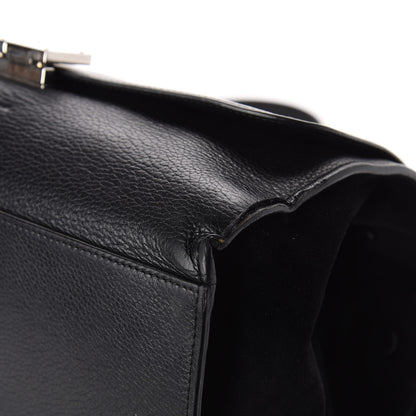 Celine Drummed Calfskin Suede Large Trapeze Black 15 of 15