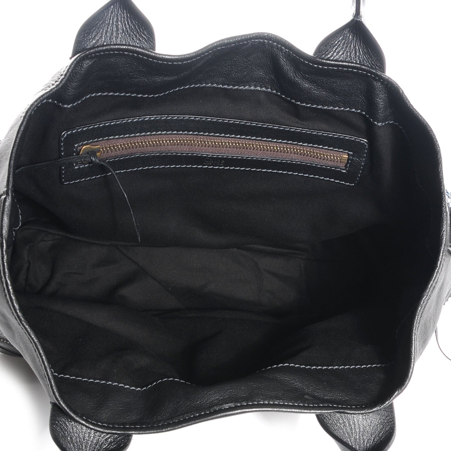 Leather Gladys Tote Black