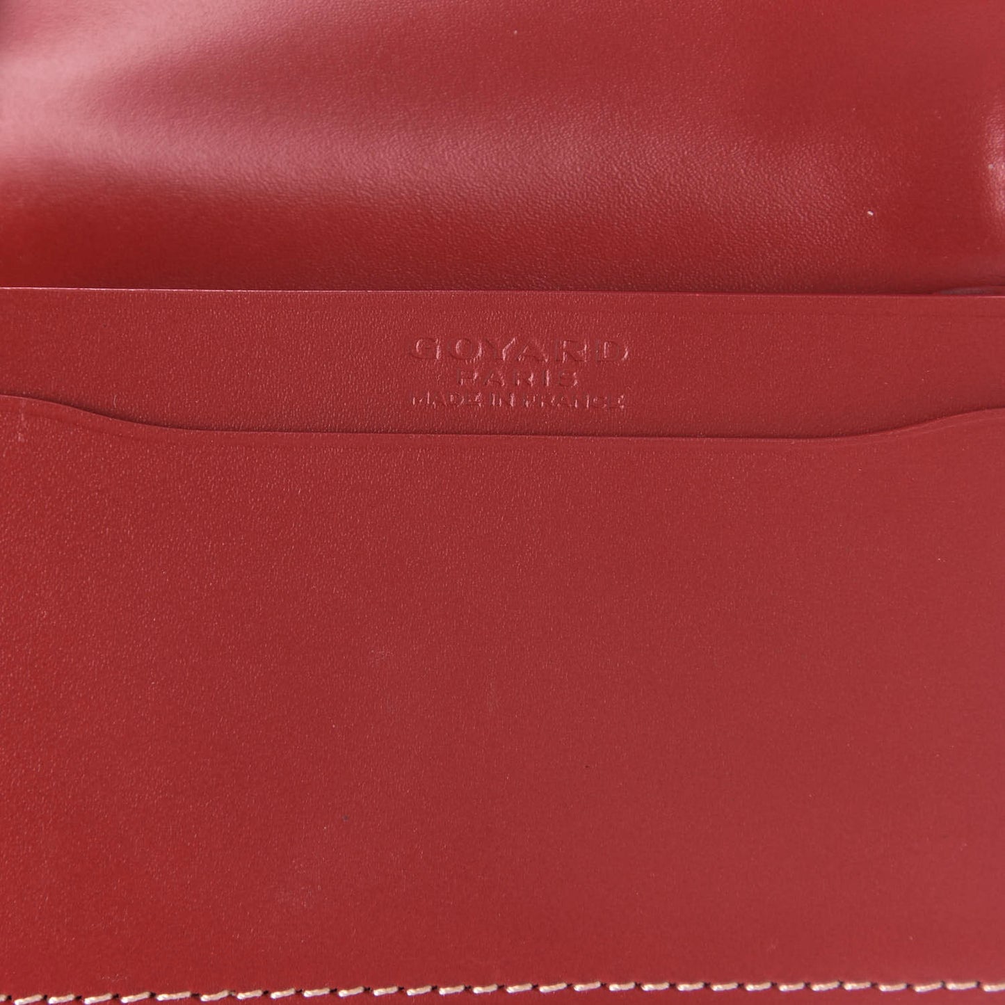 Goyardine Business Card Holder Red