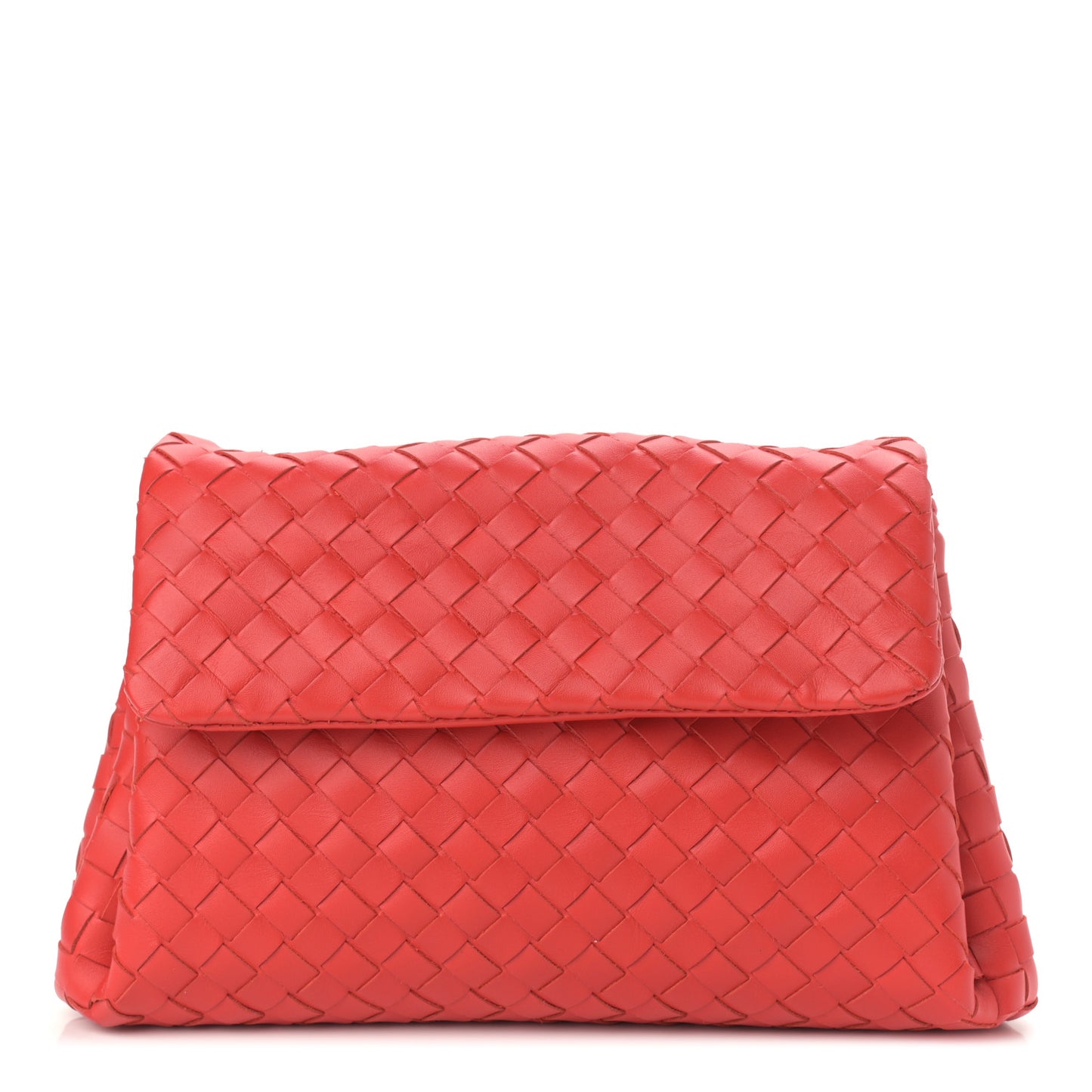 Nappa Intrecciato Flap Clutch Vesuvio