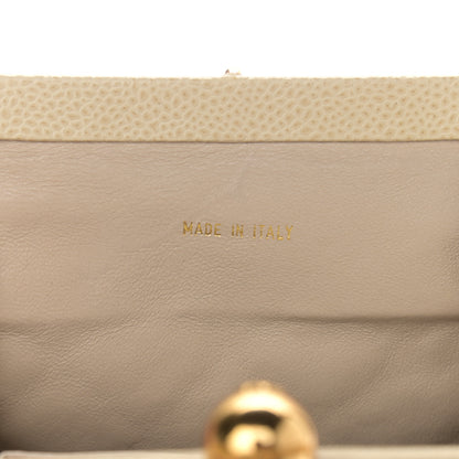 Chanel Caviar Quilted Frame Evening Bag Beige 9 of 14