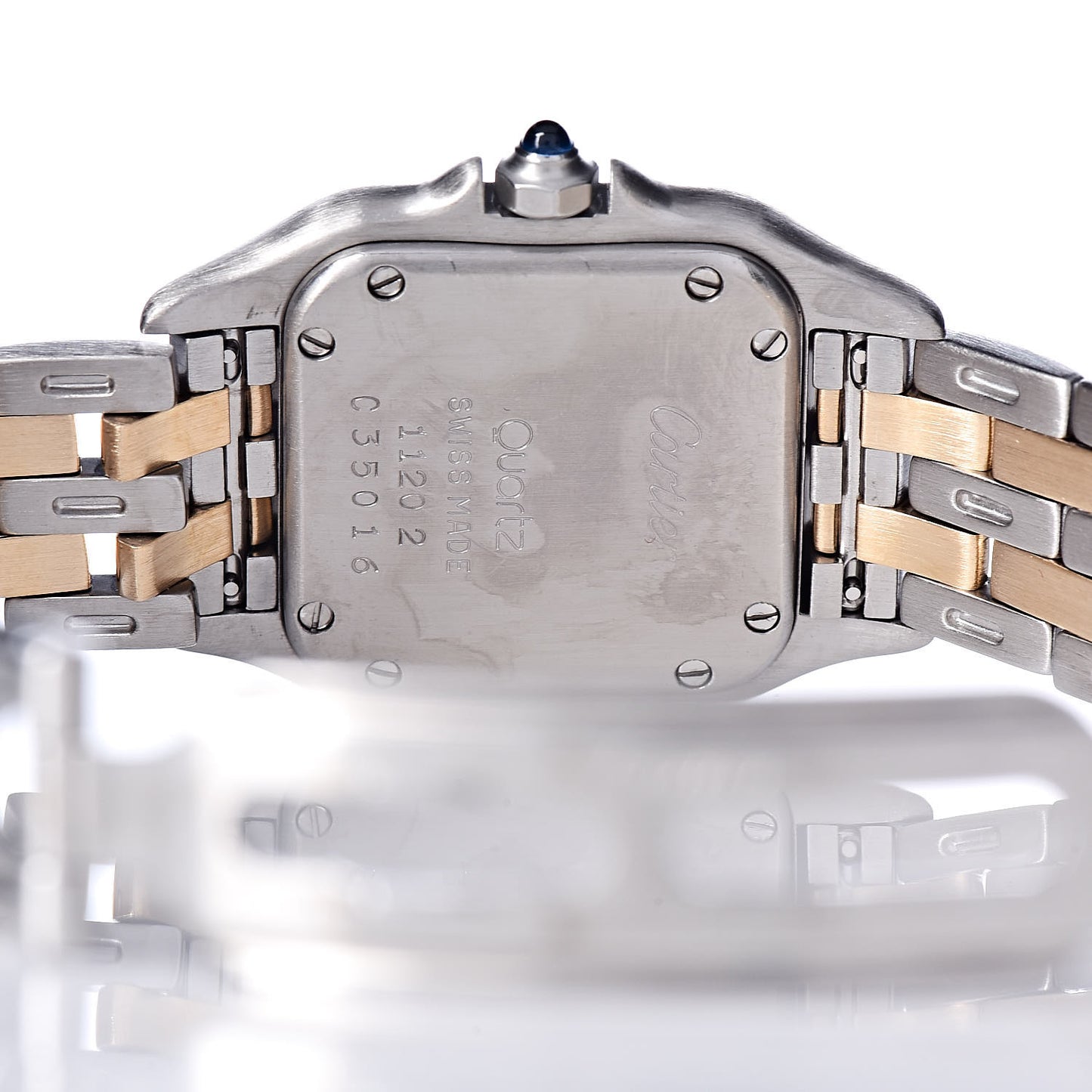 Stainless Steel 18K Yellow Gold 22mm Panthere Quartz Watch