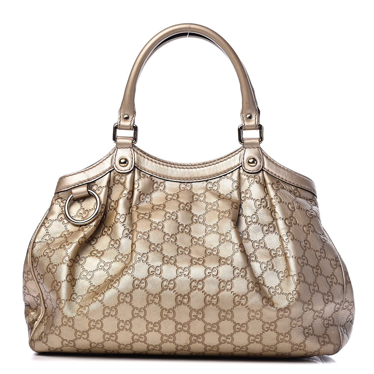 Gucci Guccissima Medium Sukey Tote Champagne 1 of 20