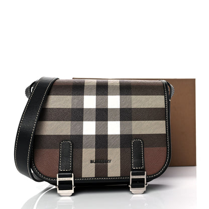 Burberry E-Canvas Giant Check Rider Crossbody Dark Cranberry 8 of 8