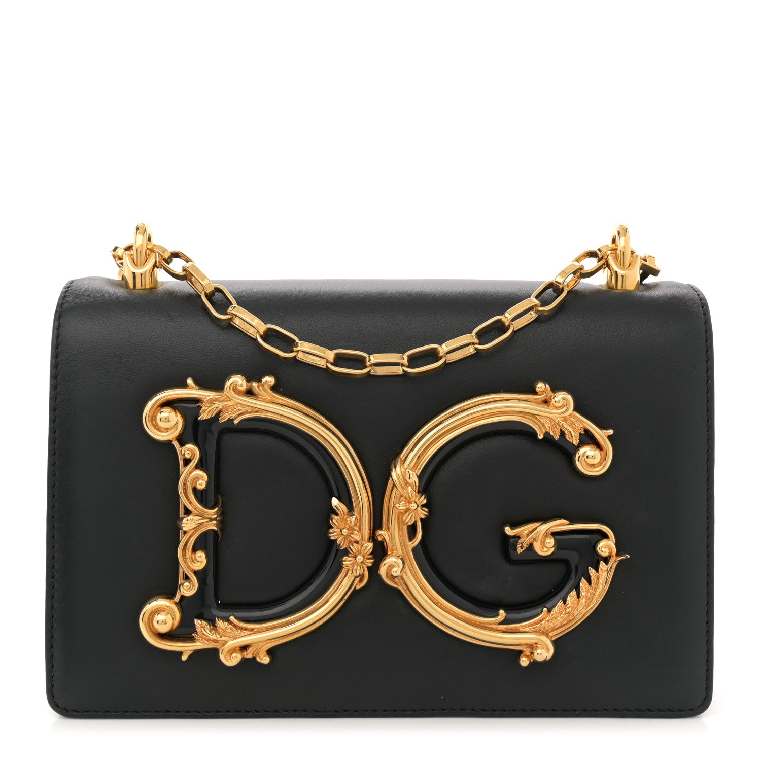 Dolce & Gabbana Nappa DG Girls Shoulder Bag Black 1 of 14