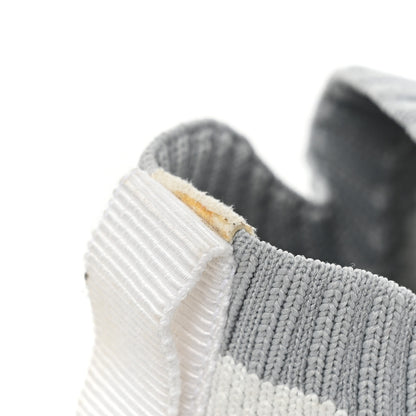 Chanel Fabric Suede Calfskin Stretch CC Sneakers 37.5 White Grey 10 of 12