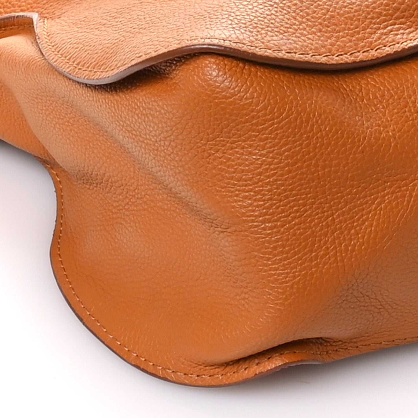 Calfskin Large Marcie Satchel Brown Sugar