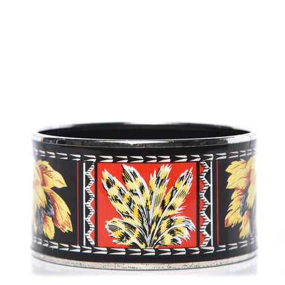 Hermes Enamel Printed Extra Wide Brazil Bracelet 62 1 of 6