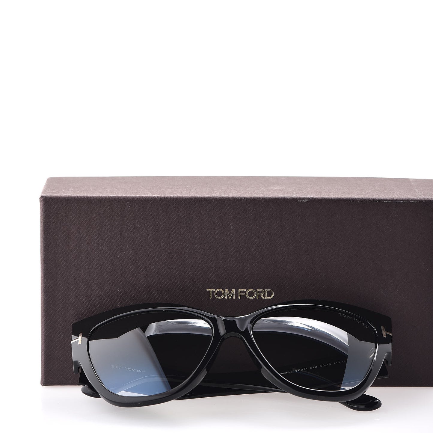 Acetate Anoushka Cat Eye Sunglasses TF371 Black