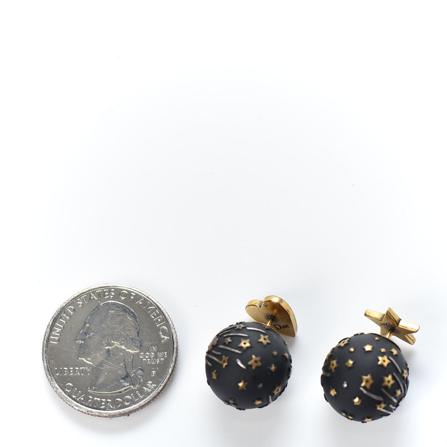 Metal Star Heart Mise En Dior Tribal Earrings Black Gold