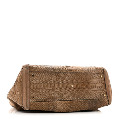 Gucci Snakeskin Large GG Running Tote Brown 3 of 9