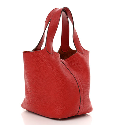 Hermes Taurillon Clemence Picotin 18 PM Rouge Vif 3 of 12