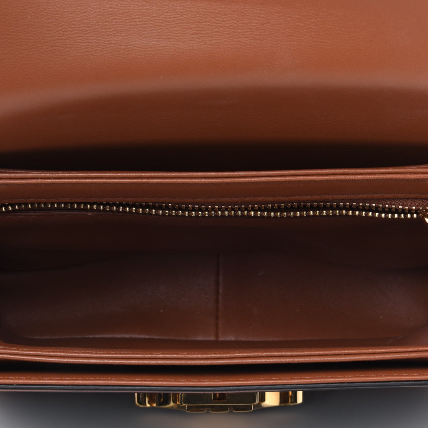 Calfskin Triomphe Canvas Teen Triomphe Bag Tan