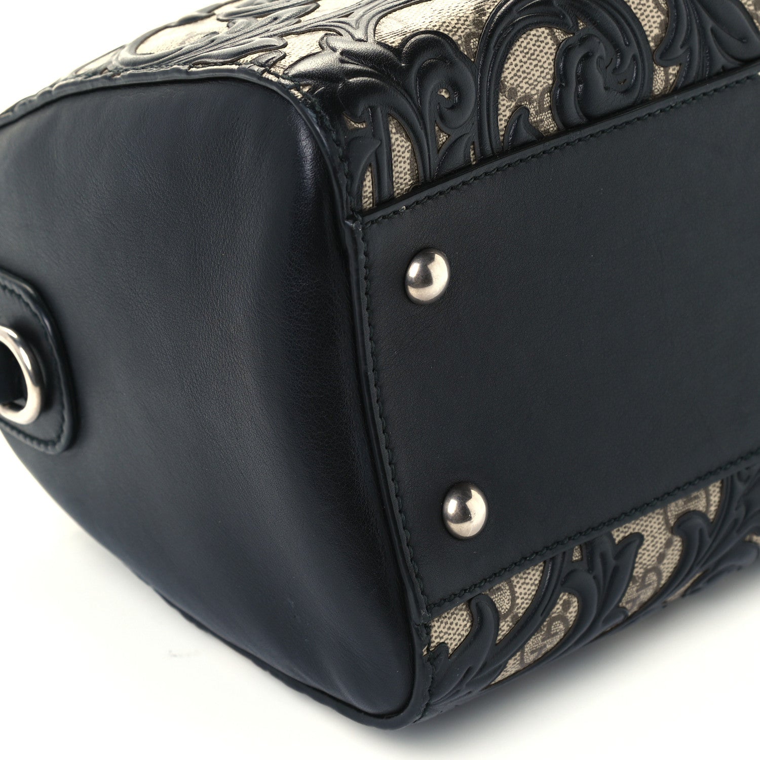 Gucci GG Supreme Monogram Arabesque Small Boston Black 10 of 11