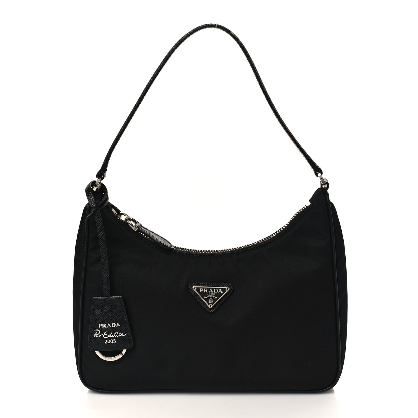 Tessuto Nylon Saffiano Mini Re-Edition 2005 Bag Black