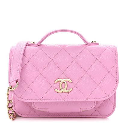Chanel Caviar Quilted Business Affinity Clutch With Chain Flap Lilac 1 of 12