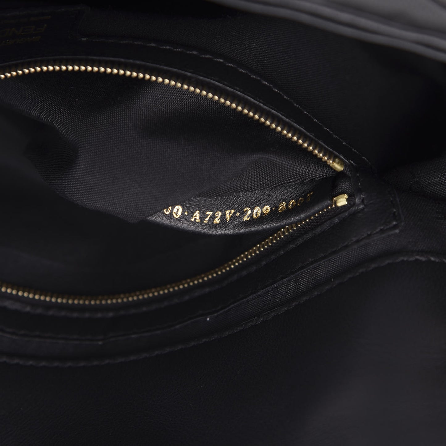 Nappa FF 1974 Embossed Baguette Black