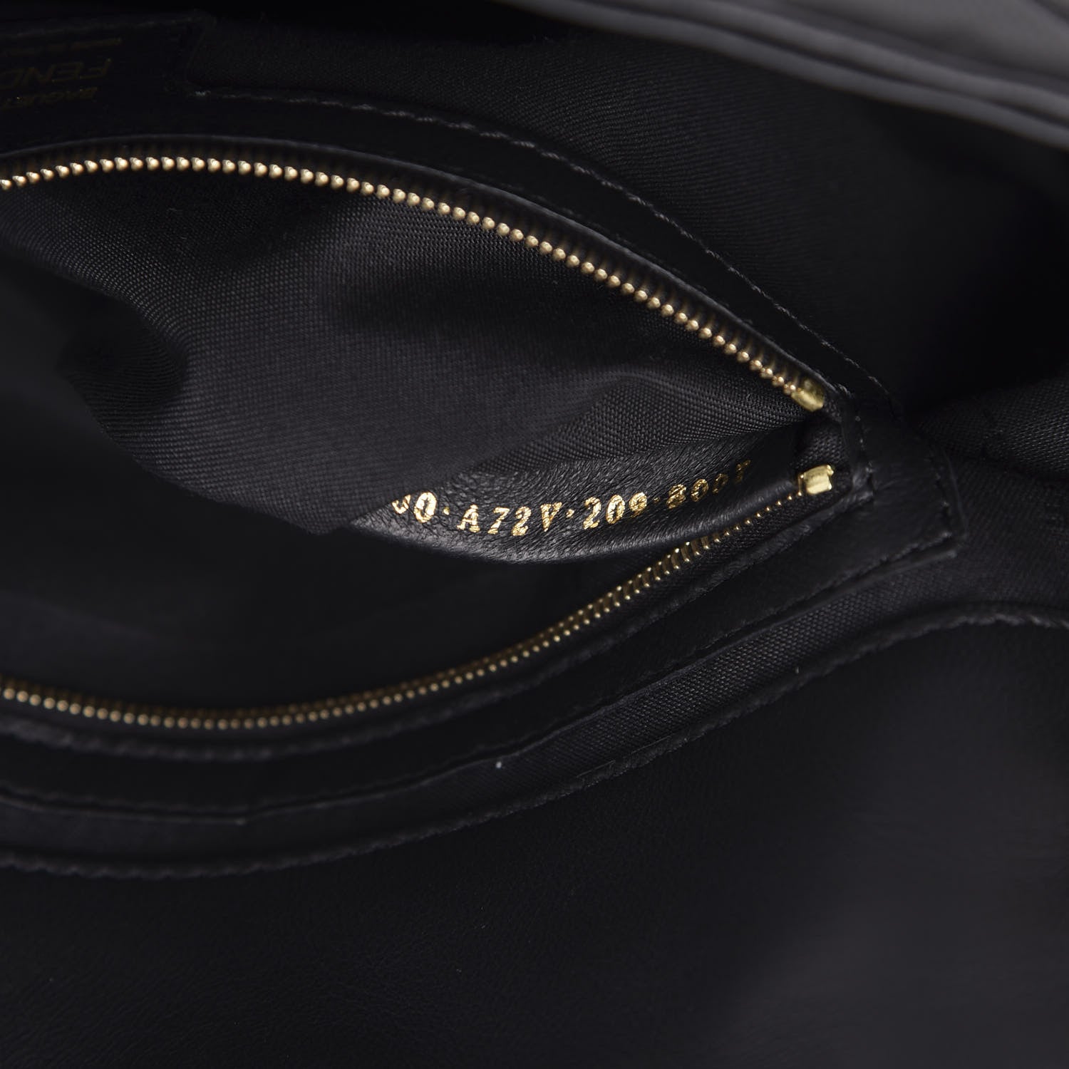 Fendi Nappa FF 1974 Embossed Baguette Black 8 of 10
