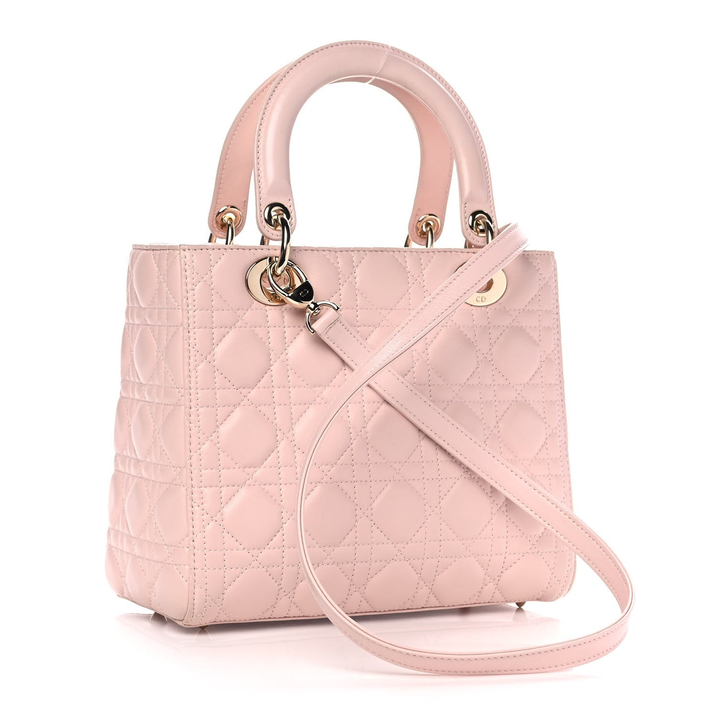 Lambskin Cannage Medium Lady Dior Light Pink