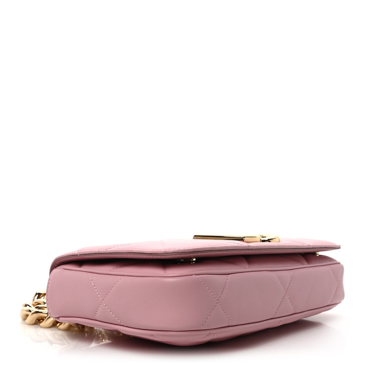 Nappa Quilted 3.5 Medium Chain Bag Pink