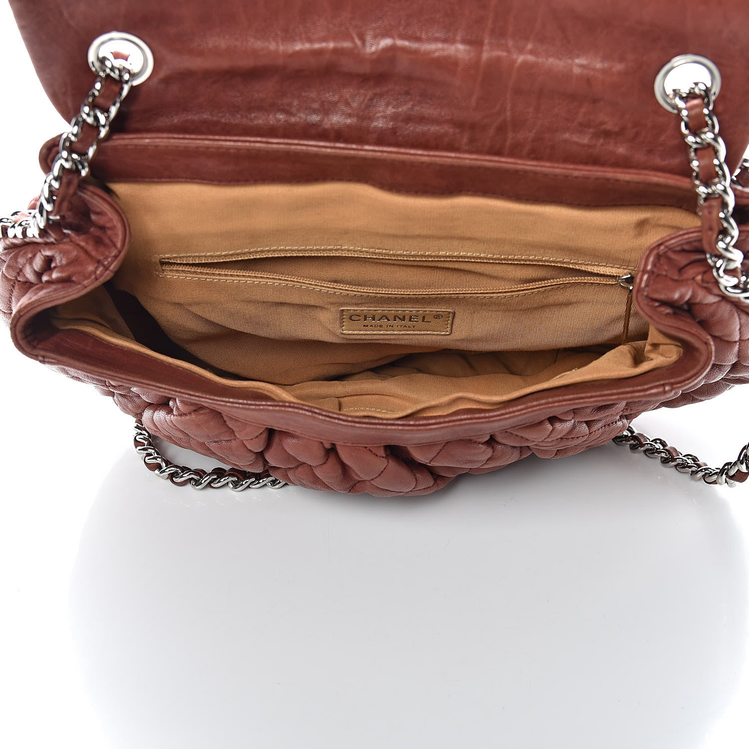 Chanel Washed Lambskin Chain Around Large Messenger Burgundy 5 of 10