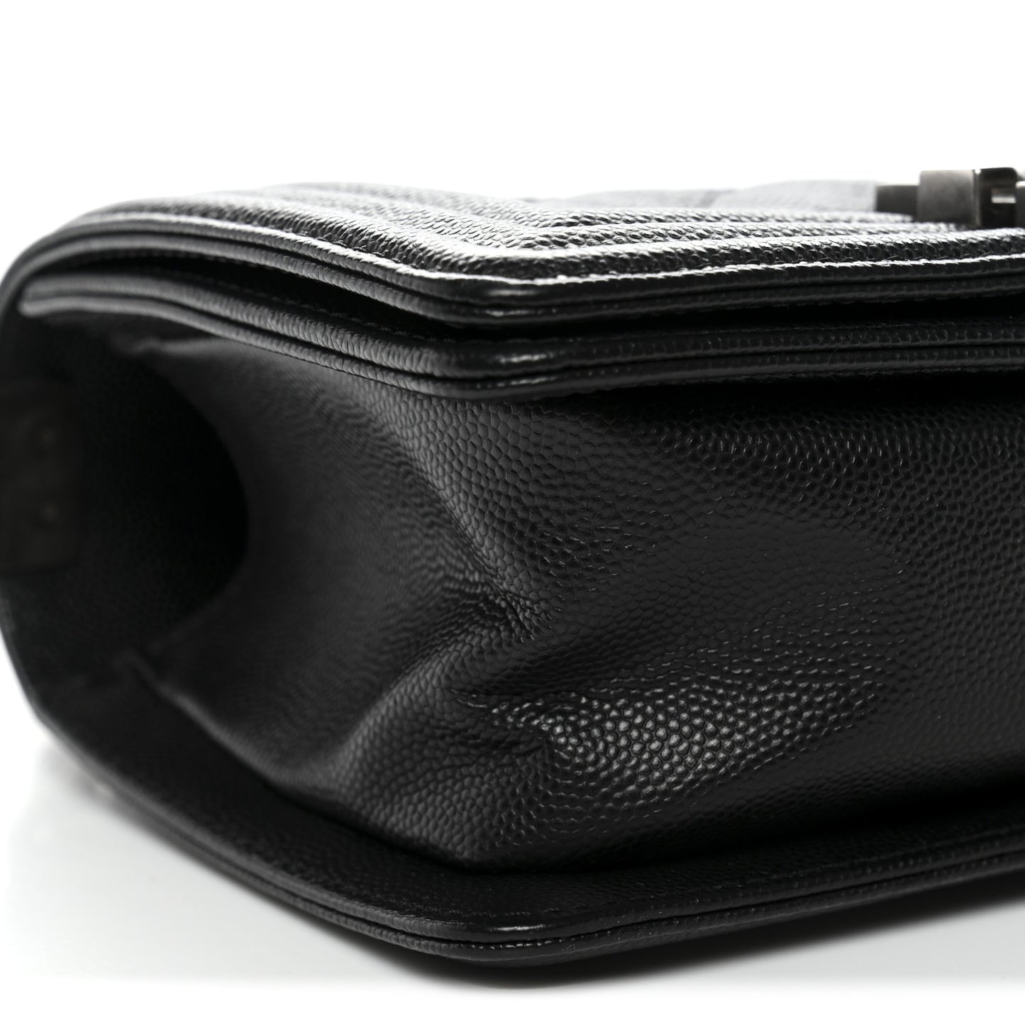 Caviar Quilted Small Boy Flap Black