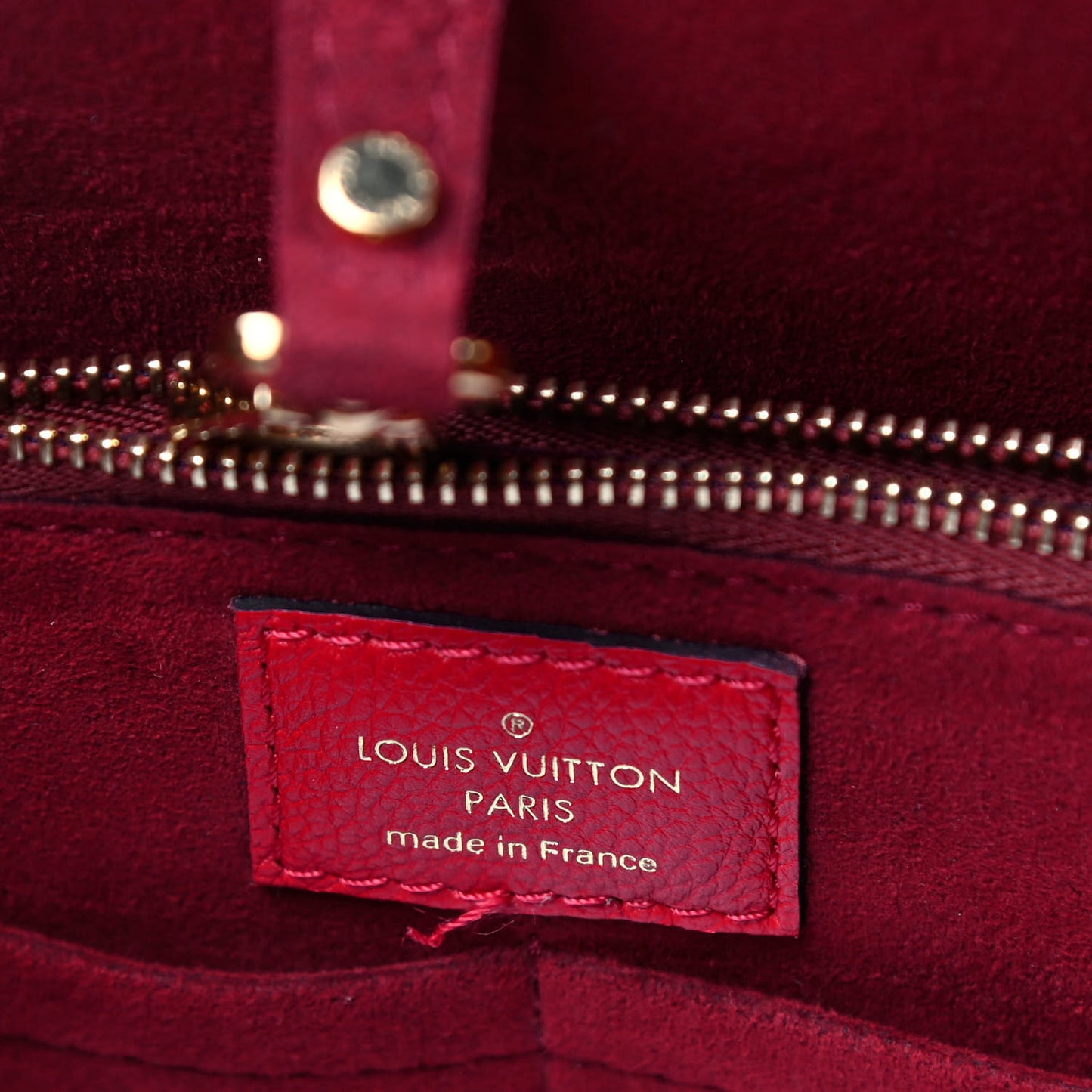 Calfskin Monogram Kimono Tote Cherry