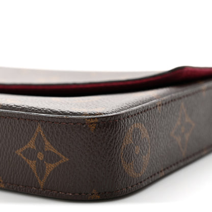 Louis Vuitton Monogram Pochette Felicie Chain Wallet Fuchsia 10 of 11