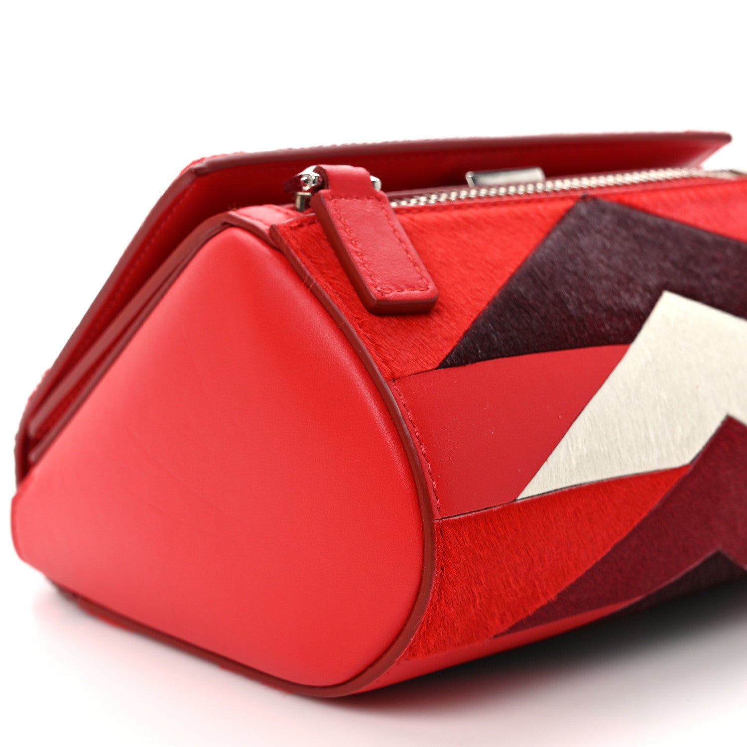 Givenchy Cow Hair Calfskin Mini Pandora Box Crossbody Bag Red Multicolor 8 of 9