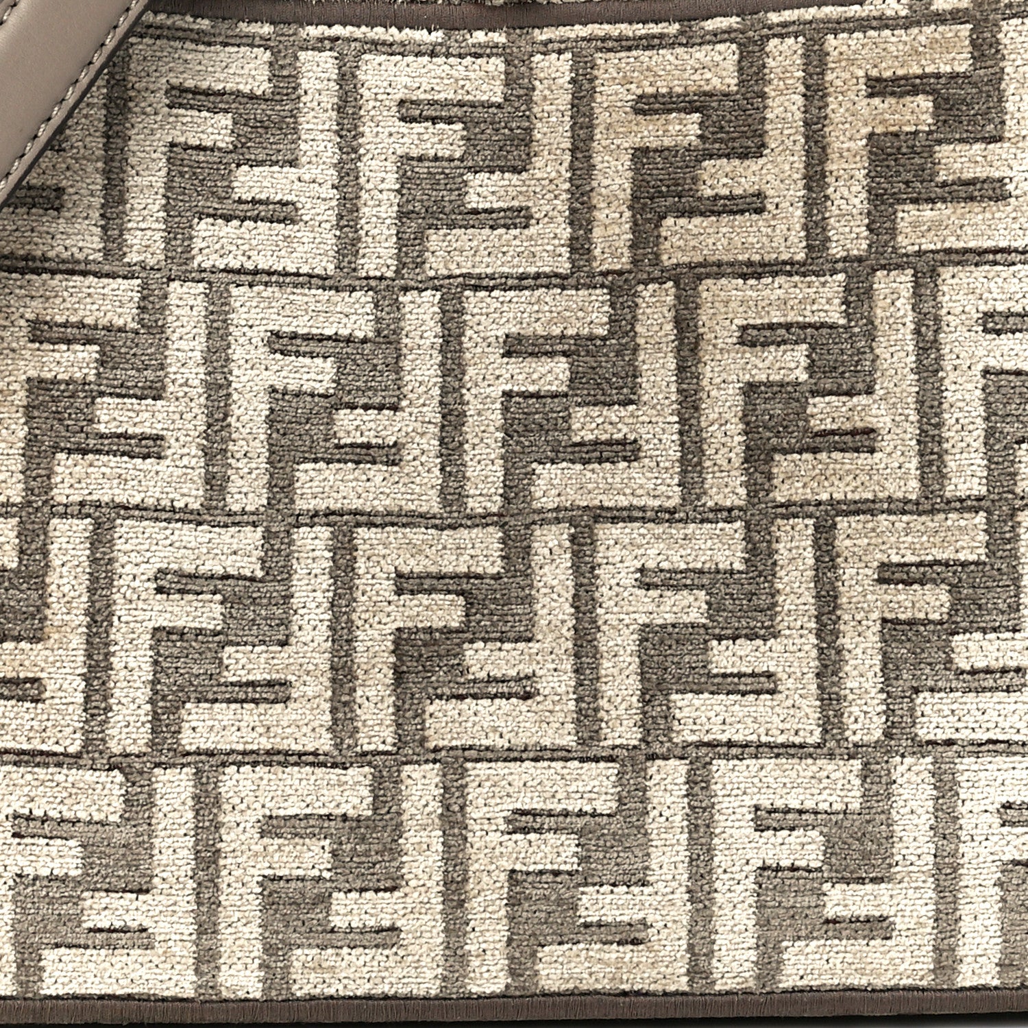 Fendi Chenille Vitello Seta FF Small Peekaboo I SEE U Satchel Tortora Nuvola 7 of 10
