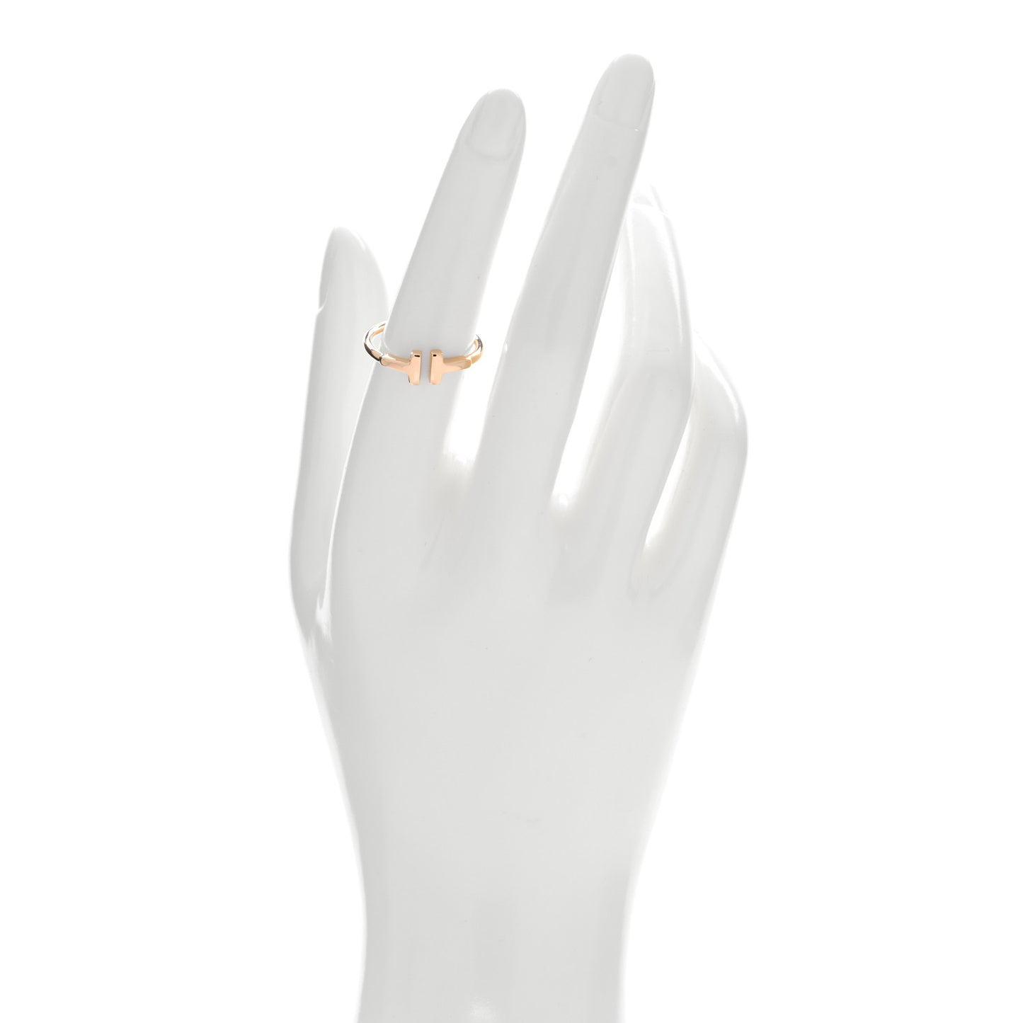 18K Rose Gold T Wire Ring 54 7