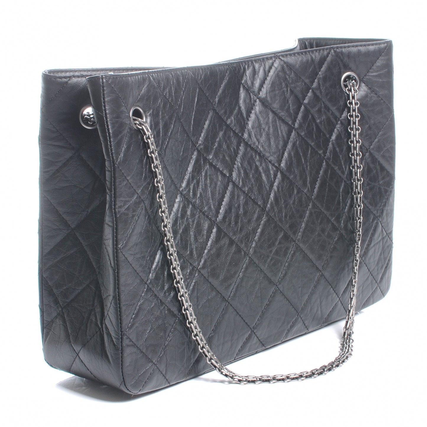 Aged Calfskin Reissue 2.55 Tote Black