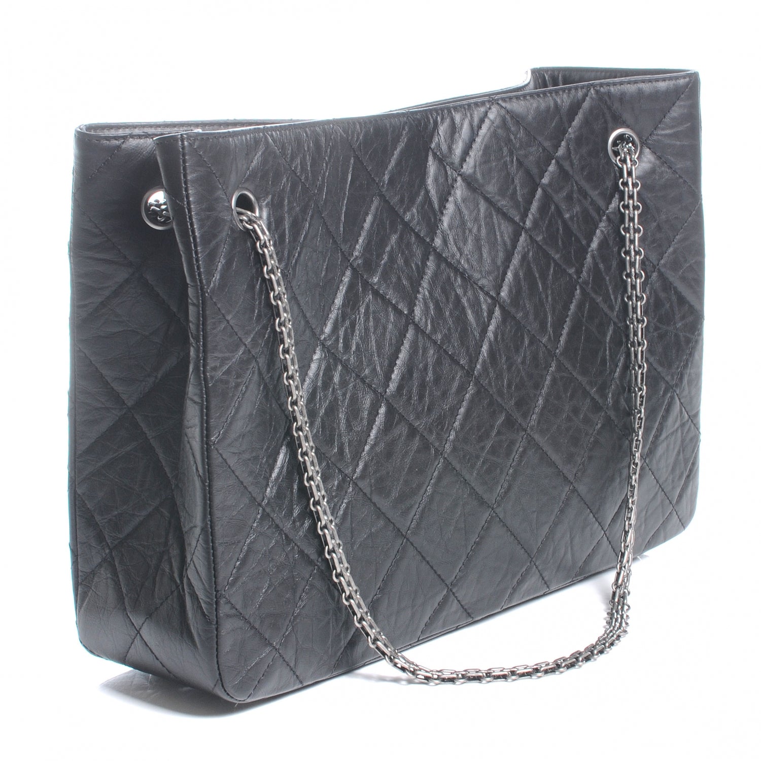 Chanel Aged Calfskin Reissue 2.55 Tote Black 3 of 8