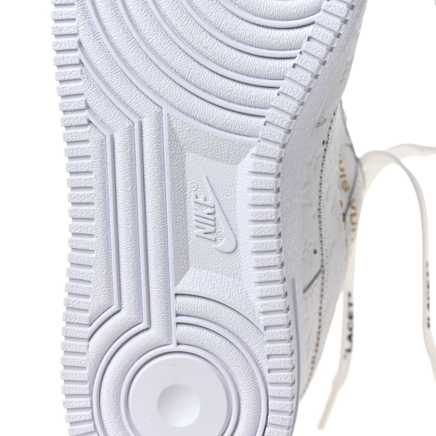 Louis Vuitton X NIKE AIR FORCE 1 Calfskin Monogram Mens Low Top Sneakers 7.5 White 7 of 8