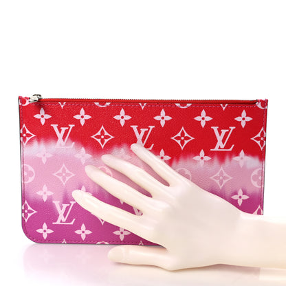 Louis Vuitton Monogram Escale Neverfull MM GM Pochette Rouge 2 of 6