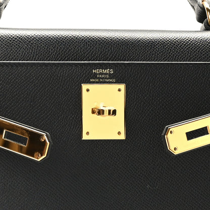Hermes Epsom Kelly Sellier 28 Black 6 of 9