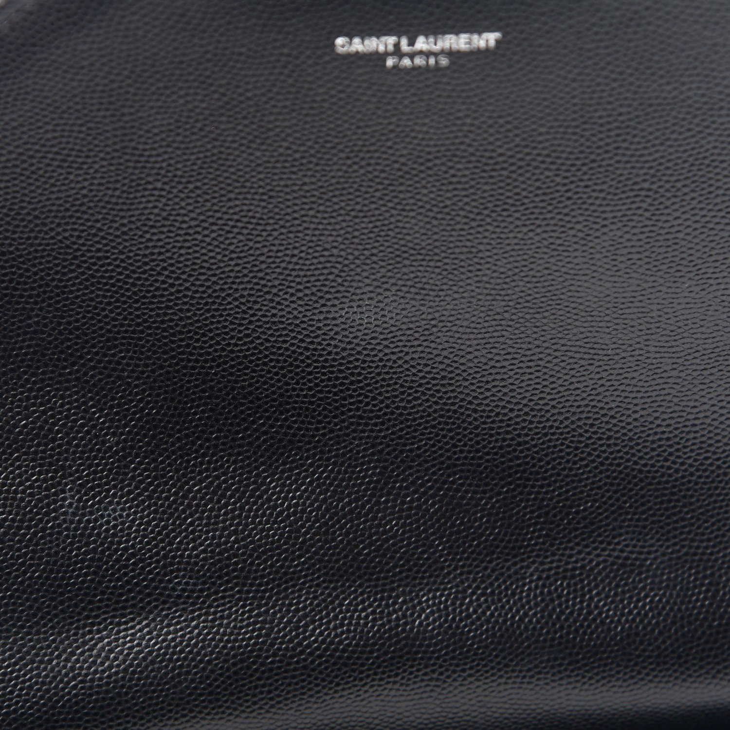 Saint Laurent Grain De Poudre Textured Mixed Matelasse Large Triquilt Monogram Monochrome Satchel Black 6 of 8