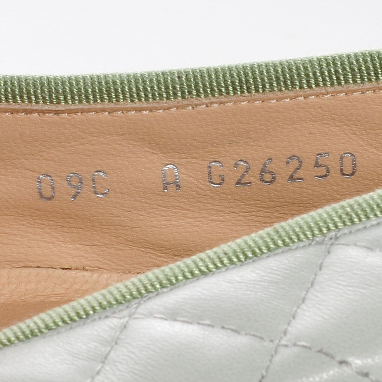 Chanel Quilted Leather CC Ballerina Flats 39 Green 8 of 9