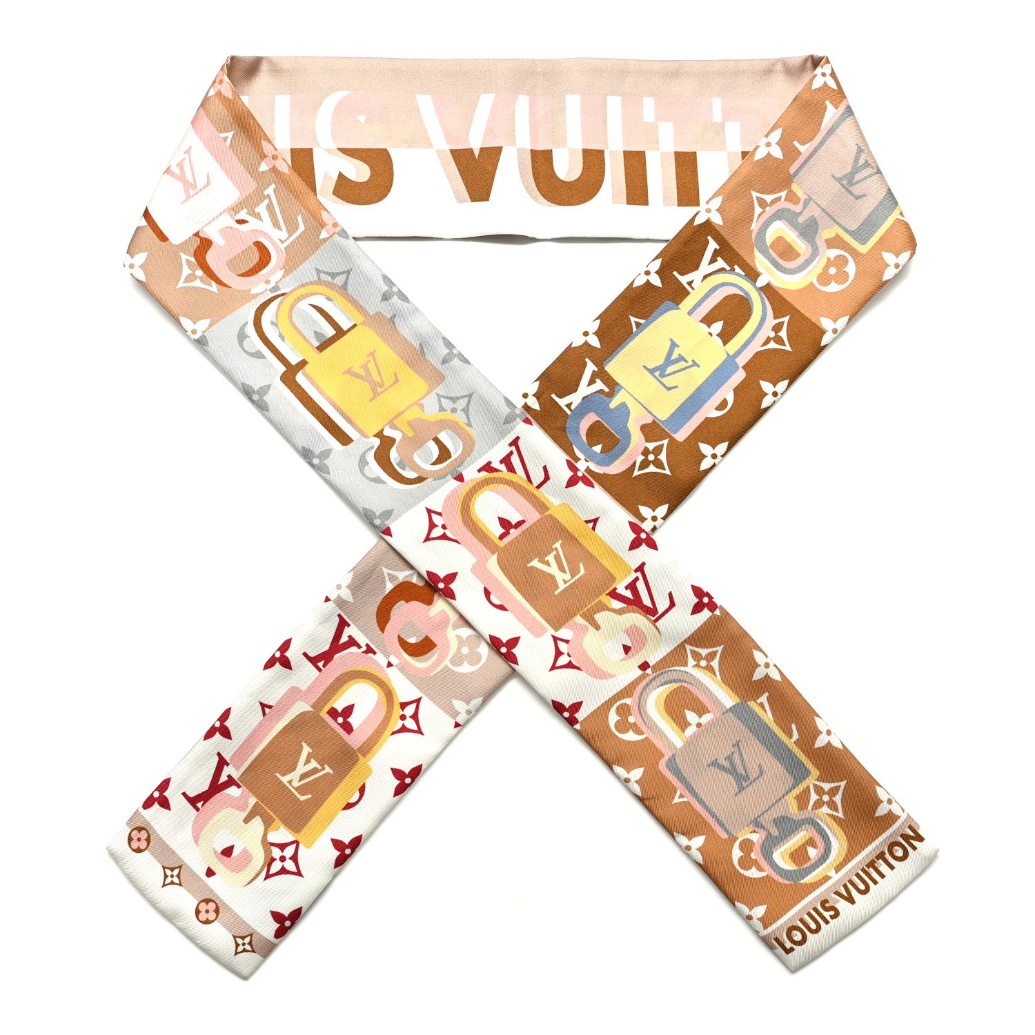 Louis Vuitton Silk LV Unlocked Bandeau Brown 1 of 6