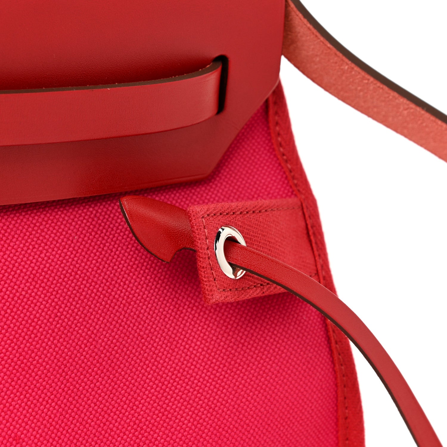 Hermes Toile Militaire Vache Hunter Laque Herbag Zip Retourne 31 PM Rose Mexico Rouge Piment 12 of 12