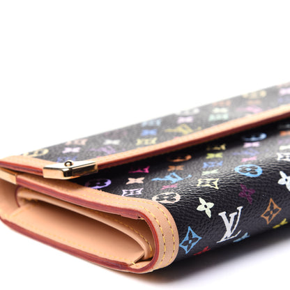 Louis Vuitton Monogram Multicolor Porte Tresor International Wallet Black 6 of 8
