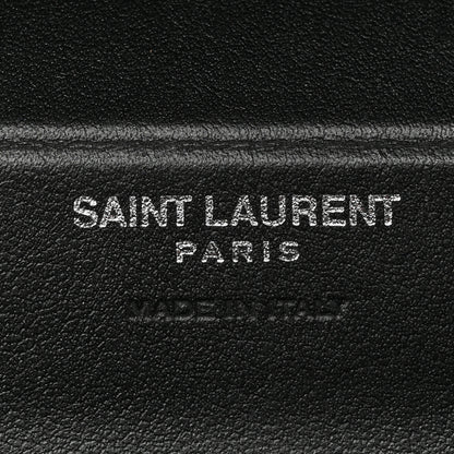 Saint Laurent Ribbed Plexiglass Lambskin Fringe Monogram Opium Box Bag Black 6 of 10