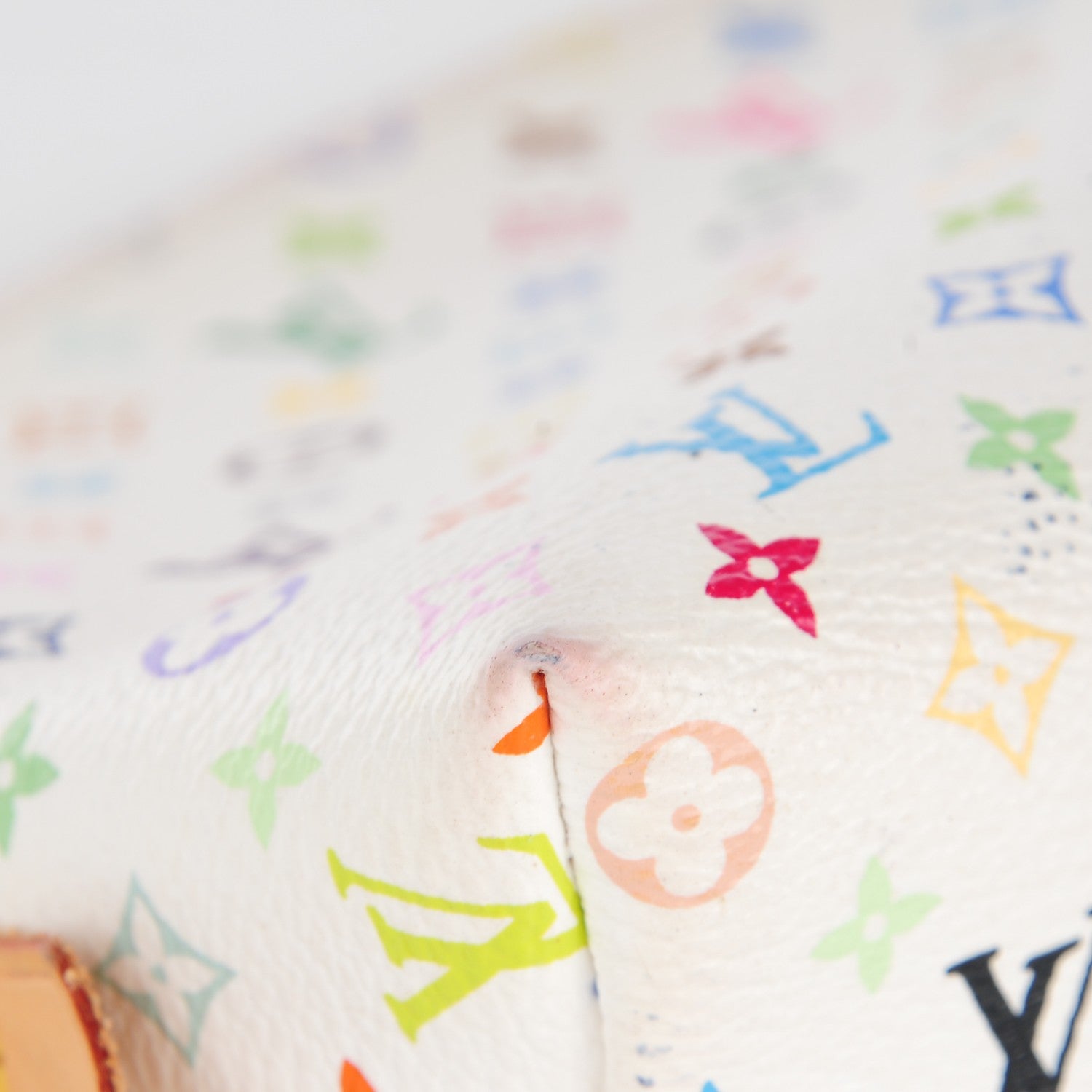 Louis Vuitton Monogram Multicolor Cosmetic Pouch White Litchi 13 of 13