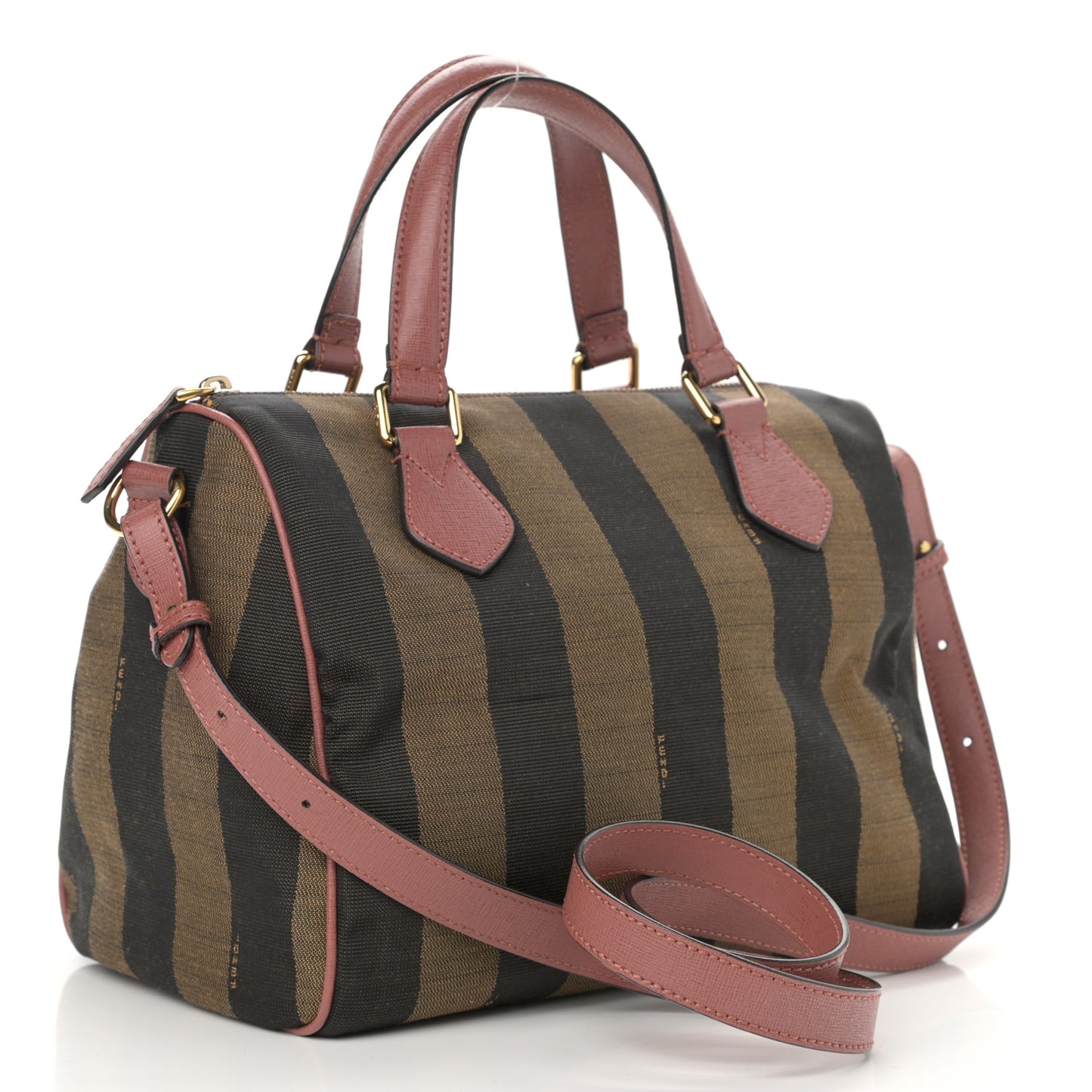 Pequin Vitello Elite Small Boston Tobacco Pink